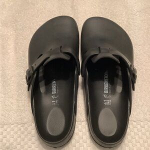 MINT MENS BIRKENSTOCK BLACK BOSTON EVA SLIP ON CLOGS size WOMENS 10/MEN 8